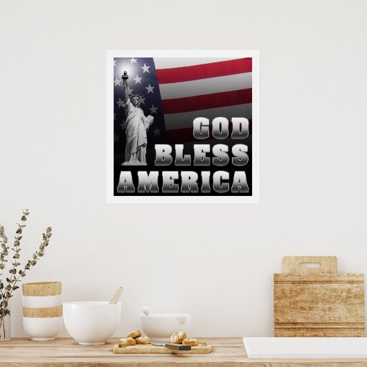 God zegenAmerika Poster (Keuken)