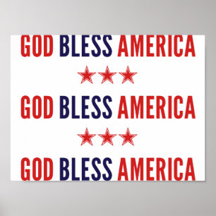 God zegenAmerika Poster