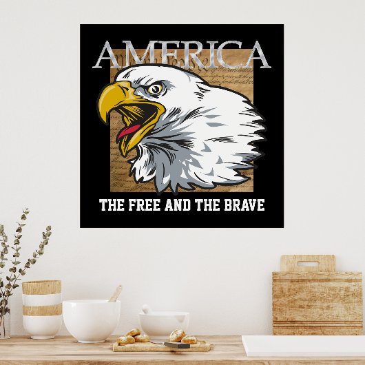 God zegenAmerika Poster (Keuken)