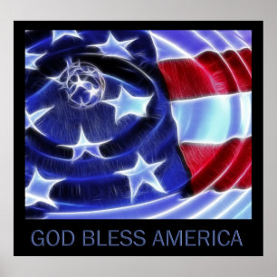 God zegenAmerika Poster