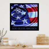God zegenAmerika Poster (Keuken)