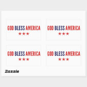 God zegenAmerika Rechthoekige Sticker (Vel)