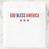 God zegenAmerika Rechthoekige Sticker (Tas)