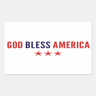 God zegenAmerika Rechthoekige Sticker