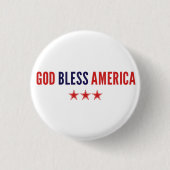 God zegenAmerika Ronde Button 3,2 Cm (Voorkant)