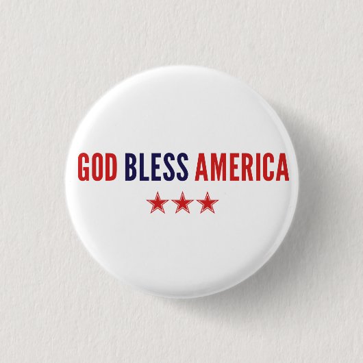 God zegenAmerika Ronde Button 3,2 Cm (Voorkant)