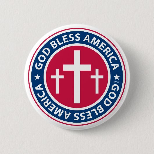 God zegenAmerika Ronde Button 5,7 Cm (Voorkant)