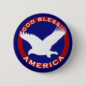 God zegenAmerika Ronde Button 5,7 Cm (Voorkant)