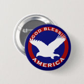 God zegenAmerika Ronde Button 5,7 Cm (Voorkant /achterkant)