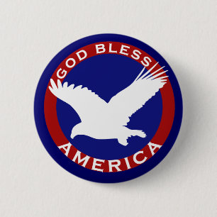 God zegenAmerika Ronde Button 5,7 Cm