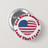 God zegenAmerika Ronde Button 5,7 Cm (Voorkant /achterkant)