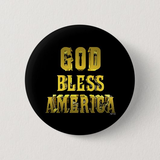 God zegenAmerika Ronde Button 5,7 Cm (Voorkant)