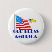 God zegenAmerika Ronde Button 5,7 Cm (Voorkant)