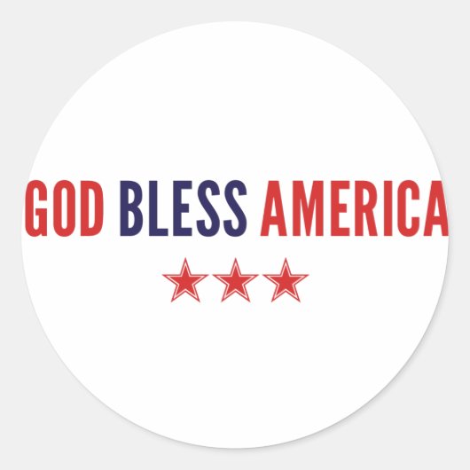 God zegenAmerika Ronde Sticker (Voorkant)