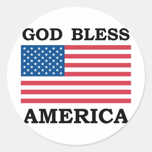 God zegenAmerika Ronde Sticker (Voorkant)