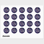 God zegenAmerika Ronde Sticker (Vel)