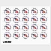 God zegenAmerika Ronde Sticker (Vel)
