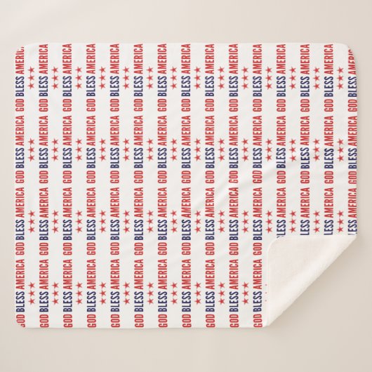 God zegenAmerika Sherpa Deken (Voorkant (horizontaal))