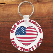 God zegenAmerika Sleutelhanger (Voorkant)