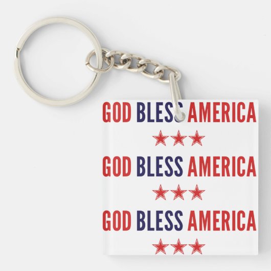 God zegenAmerika Sleutelhanger (voorkant)