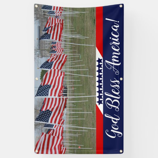 God zegenAmerika Spandoek (Verticaal)