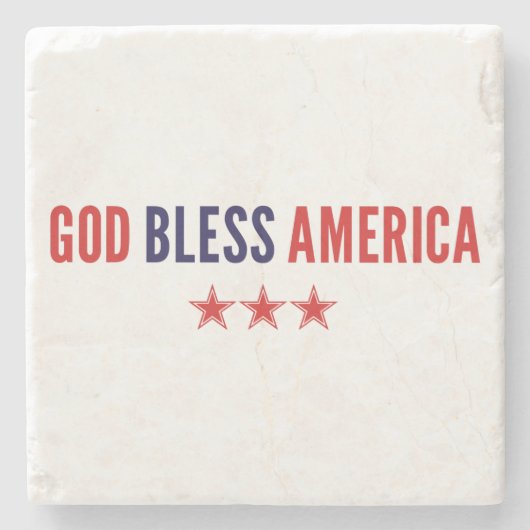 God zegenAmerika Stenen Onderzetter (Voorkant)