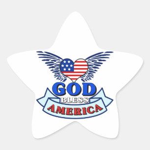 God zegenAmerika Ster Sticker
