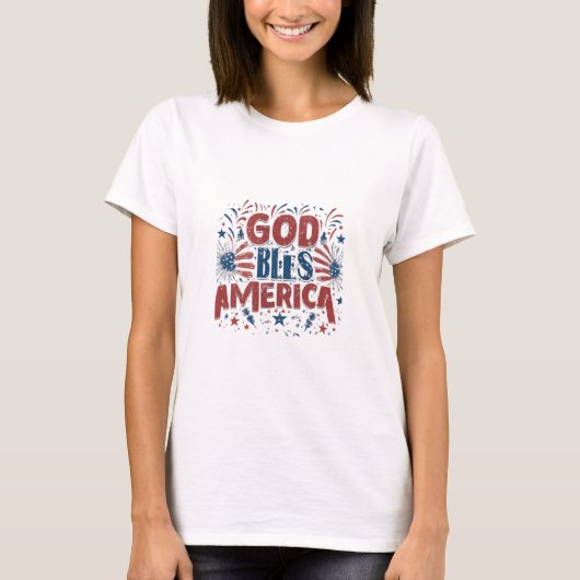 God zegenAmerika T-shirt (Voorkant)