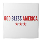 God zegenAmerika Tegeltje (Voorkant)