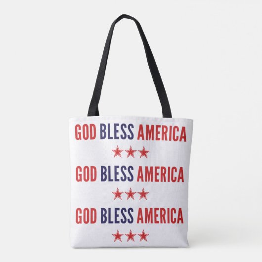 God zegenAmerika Tote Bag (Achterkant)
