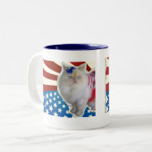 God zegenAmerika Tweekleurige Koffiemok (Voorkant links)