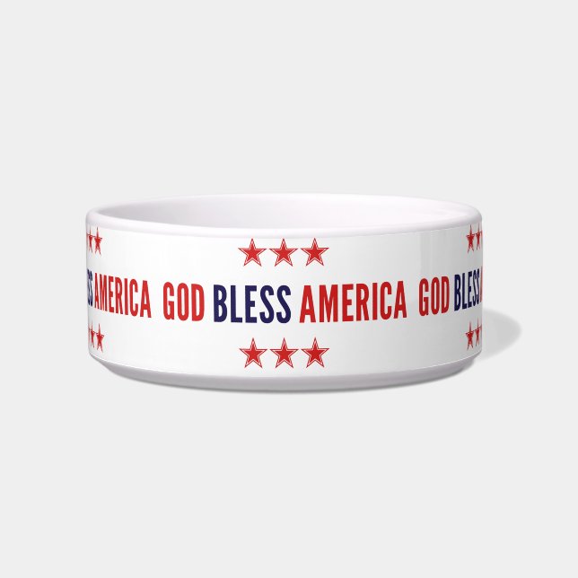 God zegenAmerika Voerbakje (Voorkant)