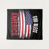 God zegenAmerika Wandkleed (Voorkant (horizontaal))