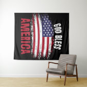 God zegenAmerika Wandkleed (In Situ (horizontaal))