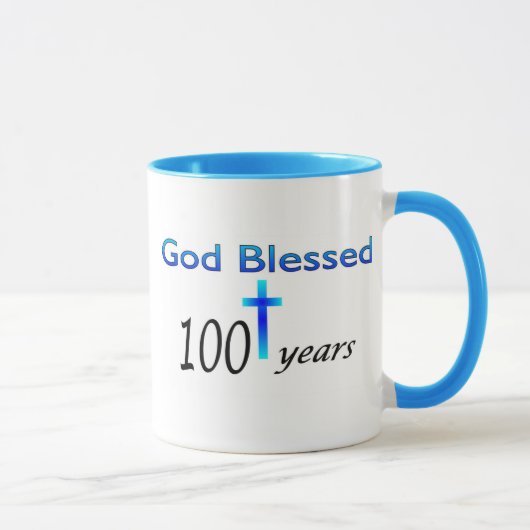 God zegene 100 jaar verjaardagscadeau mok (Rechts)