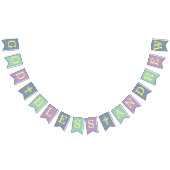 God zegene 6 letters Blauwe Groene Baptisme Commun Vlaggetjes (Alle)