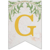 God zegene 6 letters gebladerte gouden doop commun vlaggetjes (Eerste vlag)