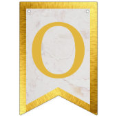 God zegene 6 letters Goud Marmer Doop Communie Vlaggetjes (Tweede vlag)