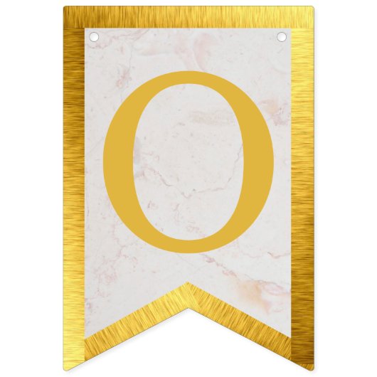 God zegene 6 letters Goud Marmer Doop Communie Vlaggetjes (Tweede vlag)