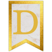 God zegene 6 letters Goud Marmer Doop Communie Vlaggetjes (Derde vlag)