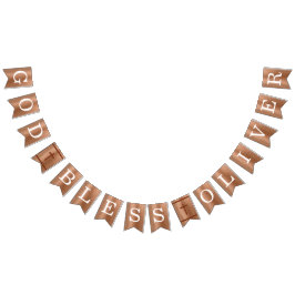 God zegene 6 letters Koperdoop Eerste Communie Vlaggetjes