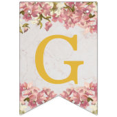 God zegene 6 letters roze orchideeën doop communie vlaggetjes (Eerste vlag)