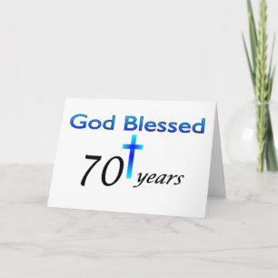 God zegene 70 jaar verjaardagscadeau kaart