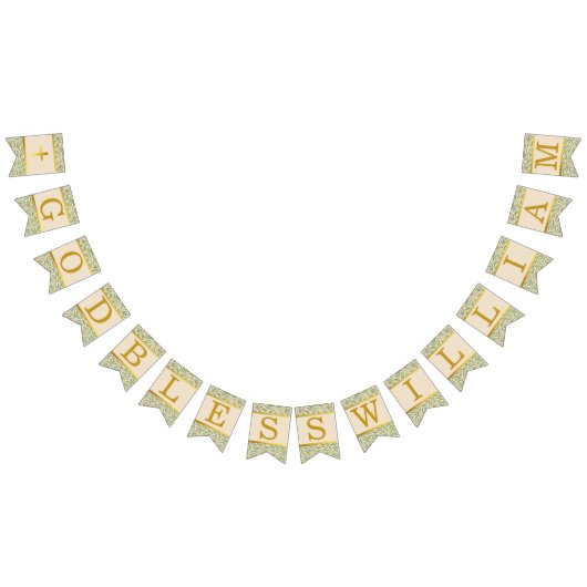 God zegene 7 letters Groen verlaat doopsel Communi Vlaggetjes (Alle)