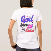 God zegene al mijn chicas t-shirt (Achterkant)