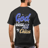 God zegene al mijn kuikens t-shirt (Achterkant)