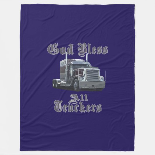 God zegene Al Trucker Fleece Blanket Deken (Voorkant)