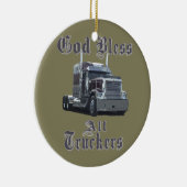 God zegene alle truckers keramisch ornament (Rechts)
