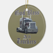 God zegene alle truckers keramisch ornament (Links)