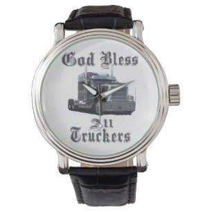 God zegene alle truckers kijken Collectie Horloge